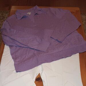 J. Crew Size 2X Purple Polo Sweater (EUC)